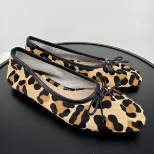SCHUTZ Arissa Brown and Black Leopard Print Flats Size 6.5B 23